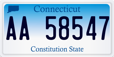 CT license plate AA58547