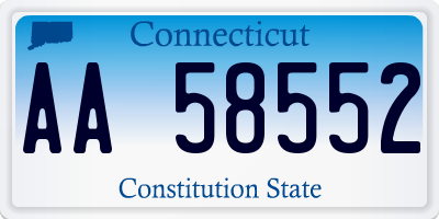 CT license plate AA58552