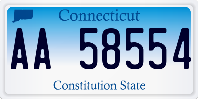 CT license plate AA58554