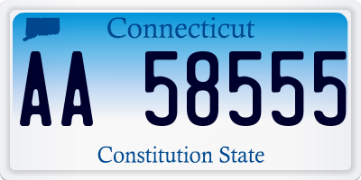 CT license plate AA58555