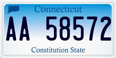 CT license plate AA58572