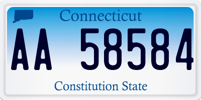 CT license plate AA58584