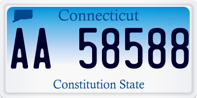 CT license plate AA58588