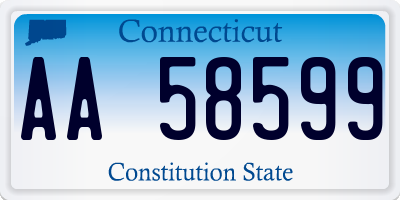 CT license plate AA58599