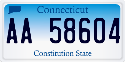 CT license plate AA58604