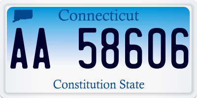 CT license plate AA58606