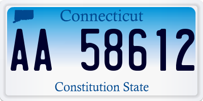 CT license plate AA58612