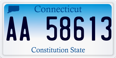 CT license plate AA58613