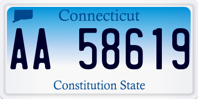 CT license plate AA58619