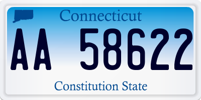 CT license plate AA58622