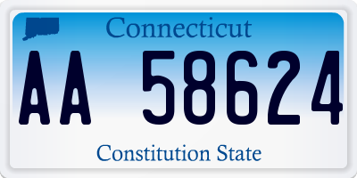 CT license plate AA58624