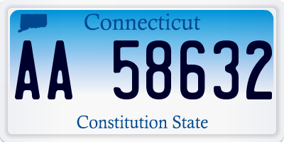 CT license plate AA58632