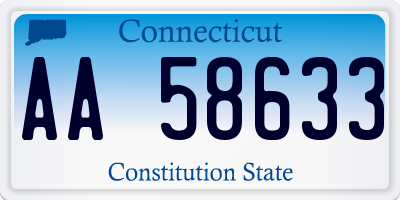 CT license plate AA58633