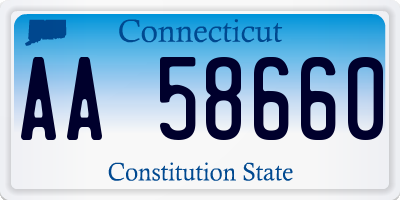 CT license plate AA58660