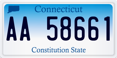 CT license plate AA58661