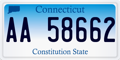 CT license plate AA58662