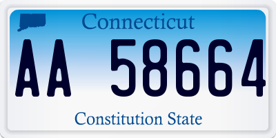 CT license plate AA58664