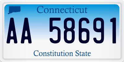 CT license plate AA58691