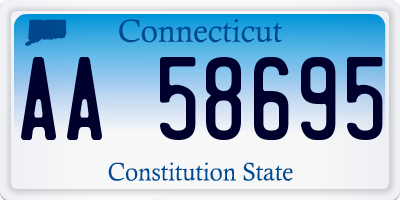 CT license plate AA58695