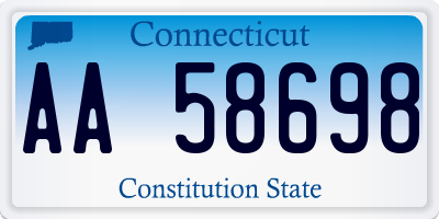 CT license plate AA58698