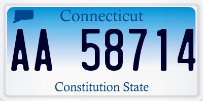 CT license plate AA58714