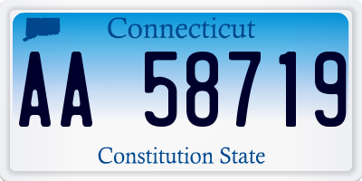 CT license plate AA58719