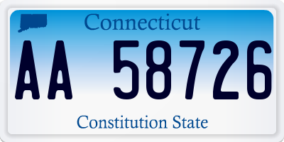 CT license plate AA58726