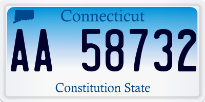 CT license plate AA58732