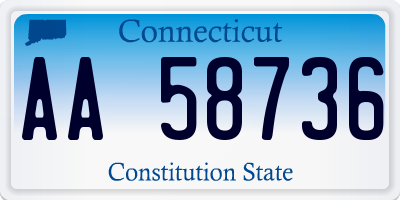 CT license plate AA58736