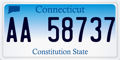 CT license plate AA58737