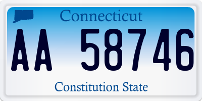 CT license plate AA58746