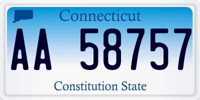 CT license plate AA58757