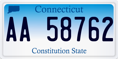 CT license plate AA58762