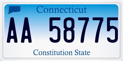 CT license plate AA58775