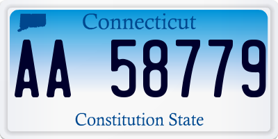 CT license plate AA58779