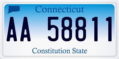 CT license plate AA58811