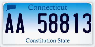 CT license plate AA58813