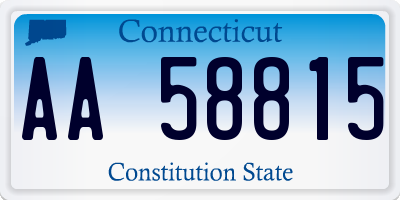 CT license plate AA58815