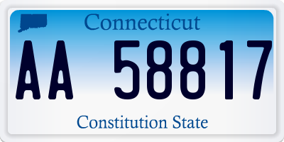 CT license plate AA58817