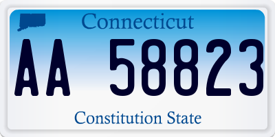 CT license plate AA58823