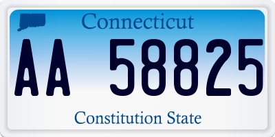 CT license plate AA58825