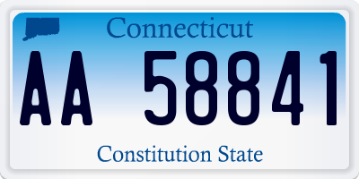 CT license plate AA58841