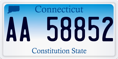 CT license plate AA58852