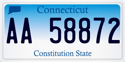 CT license plate AA58872