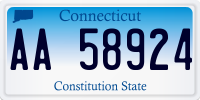 CT license plate AA58924