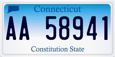 CT license plate AA58941