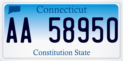 CT license plate AA58950