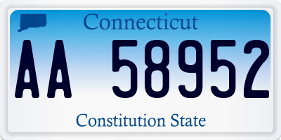 CT license plate AA58952