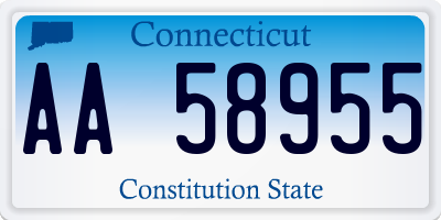 CT license plate AA58955