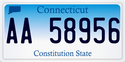 CT license plate AA58956